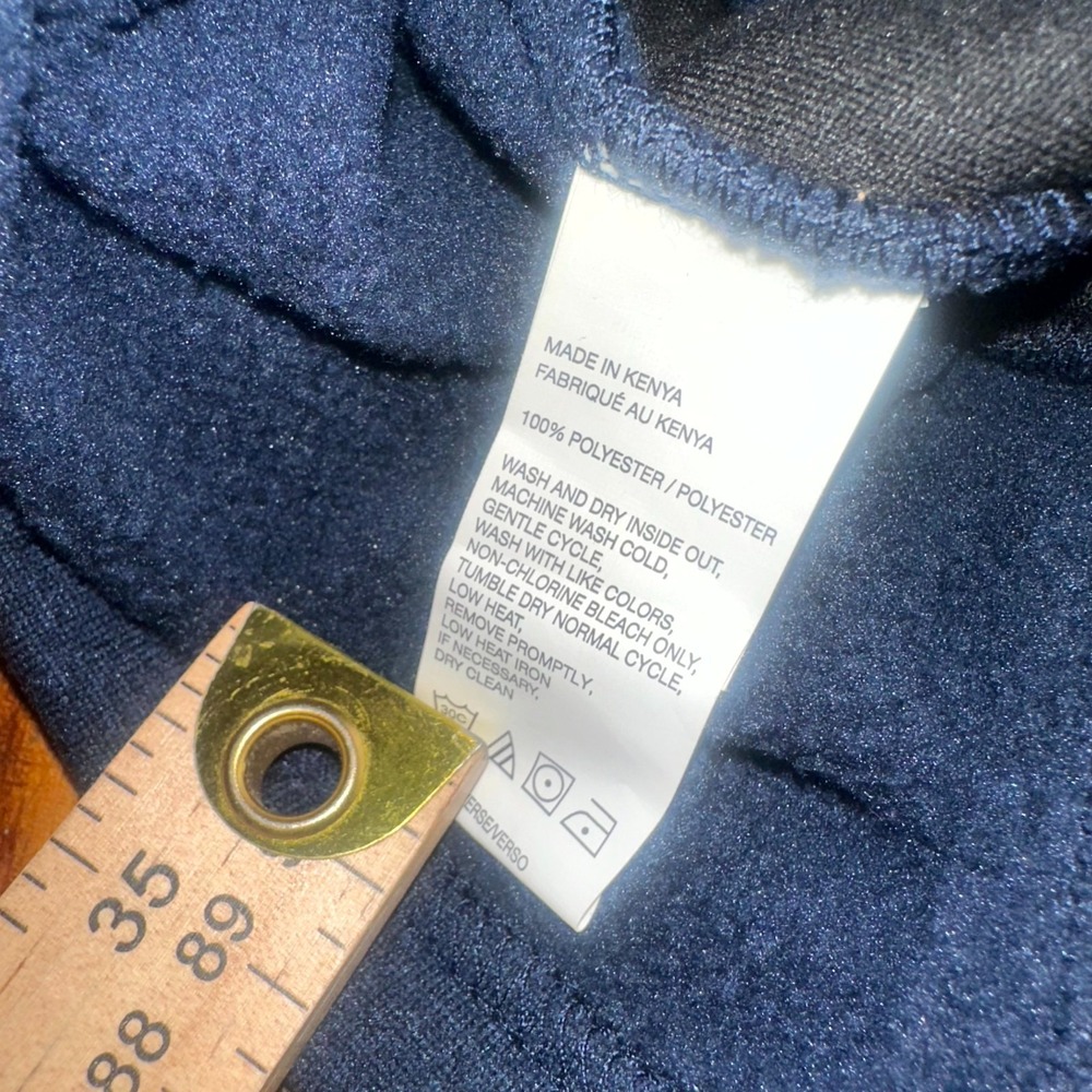 IZOD Sweater Vest Men's Large Navy Blue Fleece Sleeveless Full Zip Performance - Picture 7 of 7